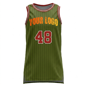 Fabricant de maillots de basket personnalisés pour femmes, uniformes d'équipe sur mesure pour clubs, maillot de sport sans manches vert olive. - Product Image 1