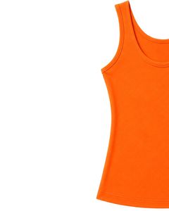 Manufacturer Bright Orange Sleeveless Tank <b>Top</b> With Light Grey Casual Shorts Women Summer Two Piece Lounge Wear Outfit Set - Product Image 3