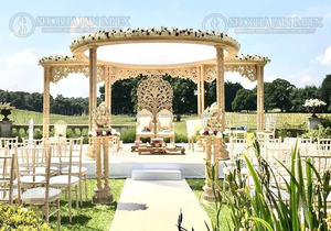 FRP Mandap Decor for Weddings Durable and Elegant Wedding <b>Decorations</b> - Product Image 5