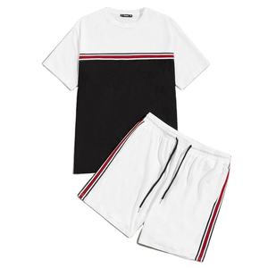 Conjuntos de Ropa para Niños, Camiseta de Algodón y Pantalones Cortos a Rayas, Conjuntos Cortos Casuales de Verano, Conjunto de Manga Corta para Niños, Exportación desde BD - Product Image 1