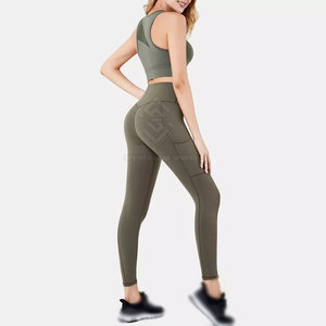 Ensemble de yoga pour femmes sur mesure, dernière conception, respirant, écologique, 2 pièces, taille haute, tenue décontractée - Product Image 2