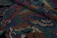 Tissu en velours micro-brillant métallisé imprimé multicolore haut de gamme, transfert thermique de précision, textile de luxe