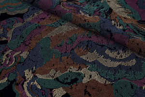 Tela de Terciopelo de Alta Gama con Estampado Multicolor en Lámina Metálica, Microterciopelo con Brillo Cambiante, Transferencia Térmica de Precisión, Textil de Lujo - Product Image 4