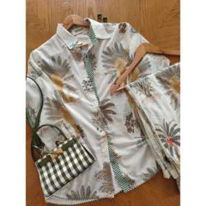 Conjunto coordinado exótico color crema para mujer - Talla XS - Product Image 3