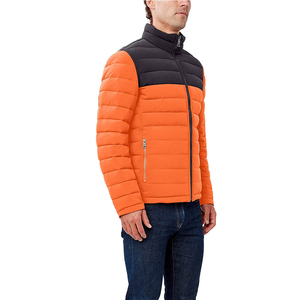 Custom Logo Winter Puffer <b>Jacket</b> <b>Men</b> Canvas Waterproof Breathable Zipper Closure Stand Collar Outdoor Wear - Product Image 1