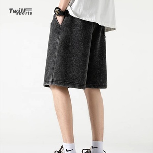 Nouveaux shorts d'été déchirés pour hommes 2026 en toile et élasthanne/polyester, avec cordon de serrage, coupe ample, taille mi-haute, respirants et écologiques - Product Image 2