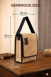 กระเป๋าโท้ท URBAN TOTE แฟชั่นรักษ์โลก ทำจากผ้าปอกระเจา ขนาดกลาง ขายส่ง รับสกรีนโลโก้ กระเป๋าช้อปปิ้งนำกลับมาใช้ใหม่ได้ ผ้ากระสอบธรรมชาติ - Product Image 6
