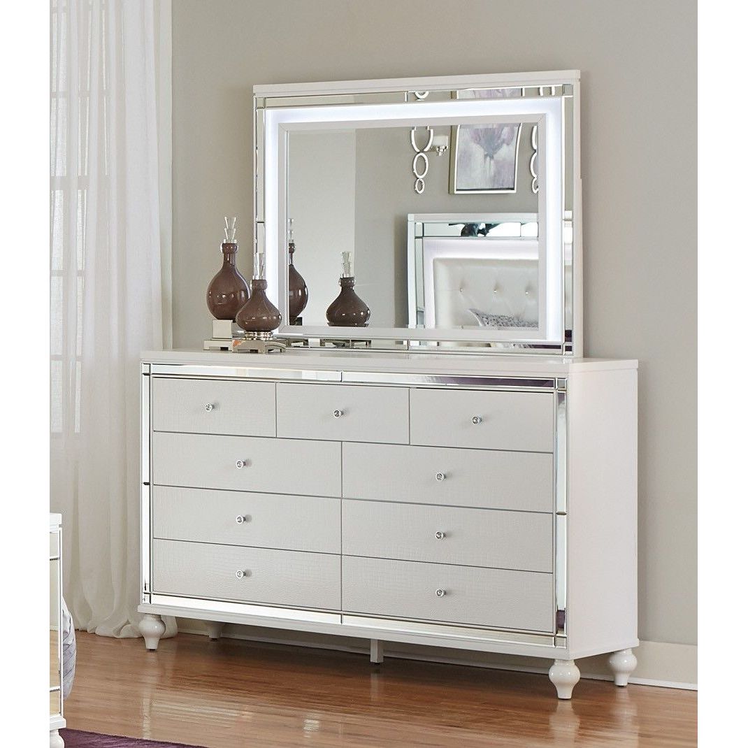 silver dresser with crystal knobs Eliora Silver Dresser