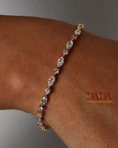 สร้อยข้อมือเทนนิสเพชรสำหรับการเจียระไนแบบประกายเพชรที่กำหนดเองได้เครื่องประดับคุณภาพดีผลิตตามสั่งจากโรงงาน - Product Image 5