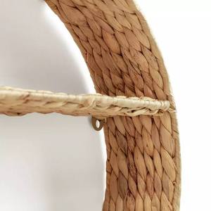 Cute bunny water hyacinth wall shelf kid handwoven rattan wicker shelves nursery <b>toy</b> organizer <b>storage</b> <b>baskets</b> home decor wholes - Product Image 3