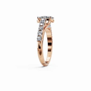 Anillo de Compromiso de Lujo con Certificado IGI, Corte Ovalado, Cultivado en Laboratorio, Chapado en Rodio, Oro de 10K, 14K, 18K, Plata 925, 935, Estilo Clásico - Product Image 3