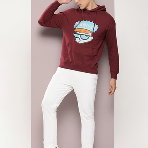 เสื้อฮู้ดดี้ผู้ชายแบบโอเวอร์ไซส์สไตล์สตรีทแวร์สั่งทำจากโรงงาน ผ้าคอตตอนผสม 500gsm-480gsm ดีไซน์ปี 2025 พร้อมลายพิมพ์ - Product Image 5