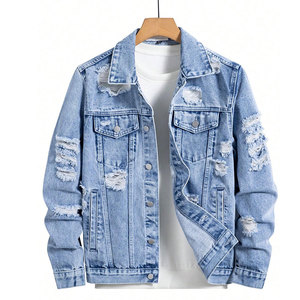 Premium Winter Jacket Designed With Modern Distressed Jeans Jacket For Casual Everyday Activities - Product Image 1