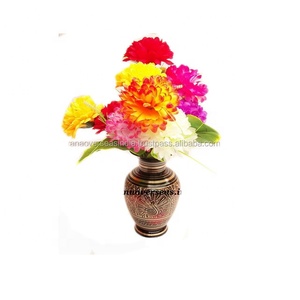 Mini pot de fleur rond en laiton fait main Design traditionnel pour la décoration de la maison pour le centre de la table chambre salon ou coin - Product Image 2