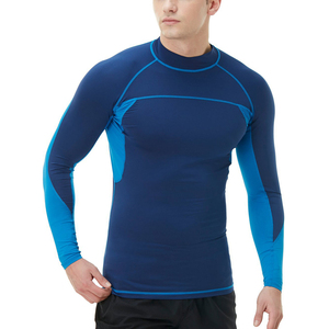 Col rond, coupe classique confortable, service OEM, nouvelle arrivée, séchage rapide, respirant, logo, compression, rash guard. - Product Image 2