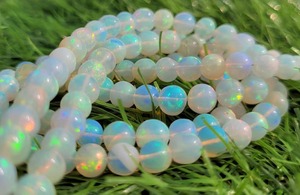 Esferas de Ópalo Etíope Natural de 4-6 mm, Cuentas Sueltas Welo Fire, Hilo de 8-10 Pulgadas, Cuentas Lisas Multicolores, Certificadas por Terceros para Joyería - Product Image 4