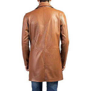 Abrigo de Cuero Premium para Hombre, Diseño Largo y Elegante, Material Duradero, Perfecto para la Moda de Invierno, Estilo Urbano, Uso Diario - Product Image 4