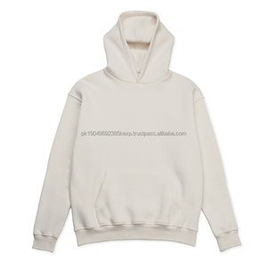 Sweats à capuche pour hommes poche surdimensionnée sweats à capuche fonctionnels impression bouffante streetwear épaules tombantes sweat à capuche en coton lourd pour hommes - Product Image 1