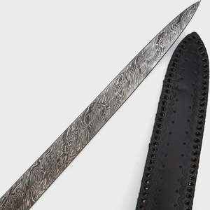 Espada Corta Hecha a Mano de Acero de Damasco, Estilo Vikingo Medieval, Full Tang con Funda, Mini Espada, Espada Vikinga - Product Image 6