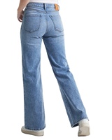Vente en gros de pantalons délavés en denim pour femmes, jeans, duvet, pantalons surdimensionnés amples, stock de vêtements, pantalons en jean pour femmes, bas ajusté sur mesure