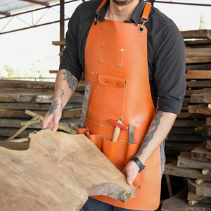 Genuine Leather Apron for Woodturners-Smell Proof Heavy Duty Portable Shavings Protection Professional Workshop Gear LPN-0350 - Product Image 3