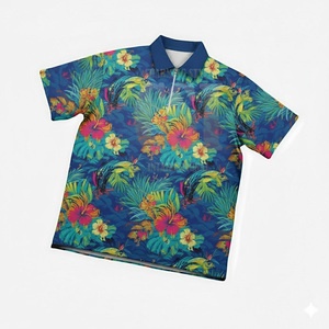 Camisa polo con cremallera de diseño personalizado y alta calidad para hombre - Product Image 1