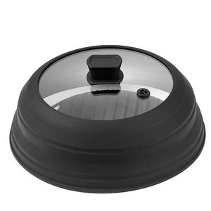 Tappetino Antispruzzi Pieghevole in Silicone Temperato per Microonde da 27,4 cm, Resistente al Calore fino a 260°C, Manicotti Protettivi per Alimenti - Product Image 1