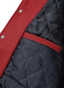 Blouson universitaire d'hiver personnalisé pour homme de haute qualité, avec broderie, respirant et coupe-vent, vente en gros - Product Image 6