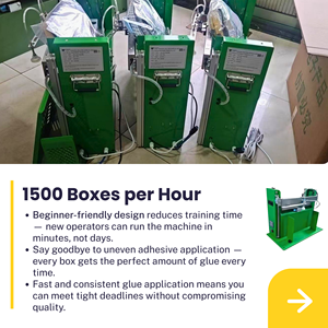 Machine d'application de colle froide semi-automatique CNC industrielle innovante et de précision pour l'emballage de boîtes en carton - Product Image 5
