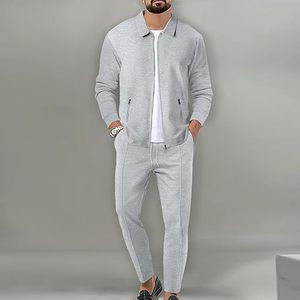 Textured Knit Tracksuit Luxury Casual Co Ord Set Premium <b>Waffle</b> Knit Tracksuit For Men Slim Fit Textured Co Ord Tracksuit Set - Product Image 6