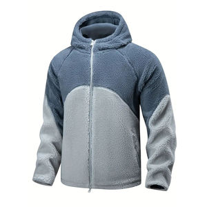 Chaqueta de Forro Polar Acolchada para Hombre, Estilo Moderno, Color Sólido, Cierre de Cremallera, Transpirable, Ecológica, Resistente al Viento, Ropa Casual de Invierno - Product Image 1