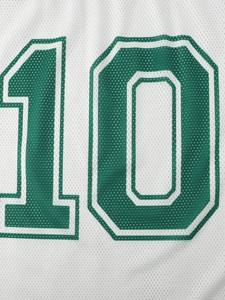 Camiseta de Fútbol Americano para Hombre, Dos Tonos Verde y Blanco, Malla, 240gsm, Uniforme Deportivo, Cuello en V, Sublimación Personalizada, Producción en Masa - Product Image 4