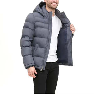 High Quality Warm Heated Windproof Breathable Casual <b>Men's</b> Hooded <b>Long</b> Sleeve Zipper Front Logo Puffer <b>Jacket</b> Winter - Product Image 1