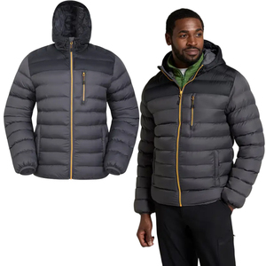 เสื้อแจ็คเก็ตพัฟเฟอร์ทรงโอเวอร์ไซส์สำหรับผู้ชาย สไตล์สตรีทแวร์ ปักลายได้ตามสั่ง ผ้าไนลอนเคลือบเงา แบบควิลท์ ทรงบับเบิ้ลโค้ท ผลิตจากโรงงานโดยตรง ขนาดมาตรฐานอเมริกา - Product Image 2