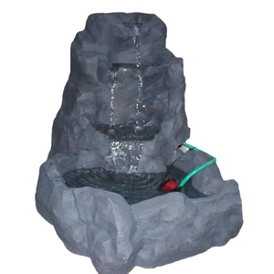KNT Vente en gros pas cher Grande fontaine en cascade en fibre de verre-Ornement météo gris granit léger incassable - Product Image 1