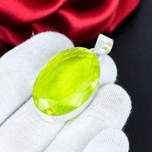 Colgante de topacio limón, plata de ley 925, colgante de piedra preciosa amarilla, joyería hecha a mano, regalo para mujer - Product Image 3