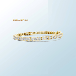 Fine Jewelry Women's 925 Sterling Silver Tennis Chain Bracelet with Round Moissanite Fashion Charm Women Hip Hop Bracelets - Product Image 5