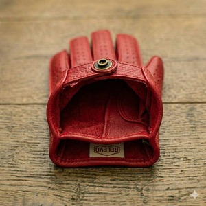 Guantes de Invierno Cortos Unisex de Piel de Ciervo Premium, Color Rojo, con Logotipo Personalizado, Súper Suaves y Cálidos, 160g, Sin Forro, Antideslizantes - Product Image 6