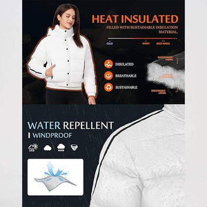 Women's Bubble <b>Jacket</b> High Quality Winter Coat Slim Fit <b>Puffer</b> Coat Stand Collar Woven Fabric Wholesale - Product Image 5