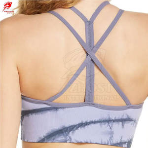 Sujetador deportivo con estampado reflectante de seguridad para correr de noche, fitness al aire libre, top de entrenamiento atlético de alta calidad - Product Image 3