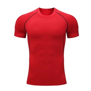T-shirt de sport à manches courtes, coupe classique, séchage rapide, en polyester/coton, imprimé en sérigraphie, pour homme, entraînement en plein air - Product Image 6