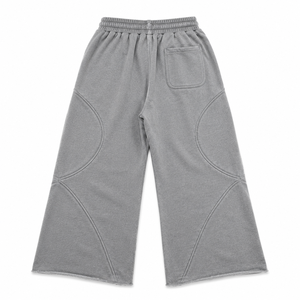 Pantalon en molleton décontracté pour homme, coupe ample, avec empiècements écologiques, en mélange de coton doux, idéal pour le quotidien et le style urbain. - Product Image 3
