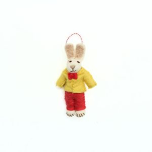 Handmade Wool Bunny Hanging <b>Ornament</b> Carrot Rabbit Pendant Eco-Friendly <b>Easter</b> Home Decor - Product Image 2