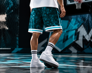 Shorts de basket-ball personnalisés, uniforme d'équipe, tissu polyester respirant et anti-humidité, logos brodés personnalisés, nom de l'équipe imprimé - Product Image 4