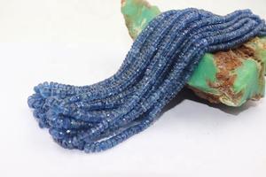 Brin de 16 pouces de kyanite naturelle à facettes en forme de rondelle de pierres précieuses en vrac perles de kyanite à facettes - Product Image 2