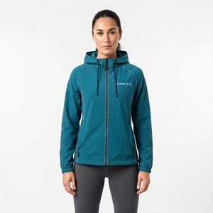 <b>Women</b> Sports Windbreaker <b>Hooded</b> <b>Jacket</b> <b>Lightweight</b> Full Zip Outdoor Running Training Custom Logo Sportswear - Product Image 1