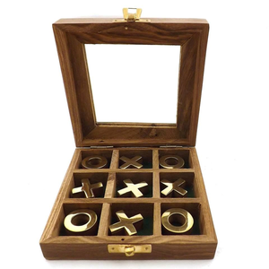 Jeu de société Tic Tac Toe en bois naturel, puzzle éducatif et stratégique pour enfants et adultes, décoration de la maison - Product Image 5