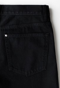 Jean en coton ample à jambe large pour homme – Délavage régulier, écologique, avec déchirures décoratives - Product Image 5