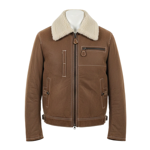 Genuine Leather <b>Shearling</b> <b>Jacket</b> for <b>Men</b> Premium Winter Fur Coat Aviator Biker Warm Luxury Durable Fashion Wear Fit - Product Image 1