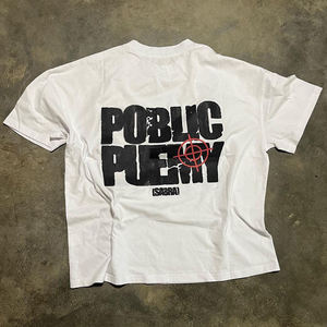 T-shirts graphiques surdimensionnés YITE de haute qualité pour hommes, coupe carrée, en sergé 100 % polyester épais, personnalisables, pour sérigraphie - Product Image 3